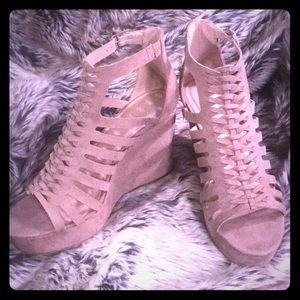 Women’s Brown Suede Wedge Shoes
